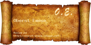 Oberst Emese névjegykártya