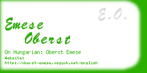 emese oberst business card